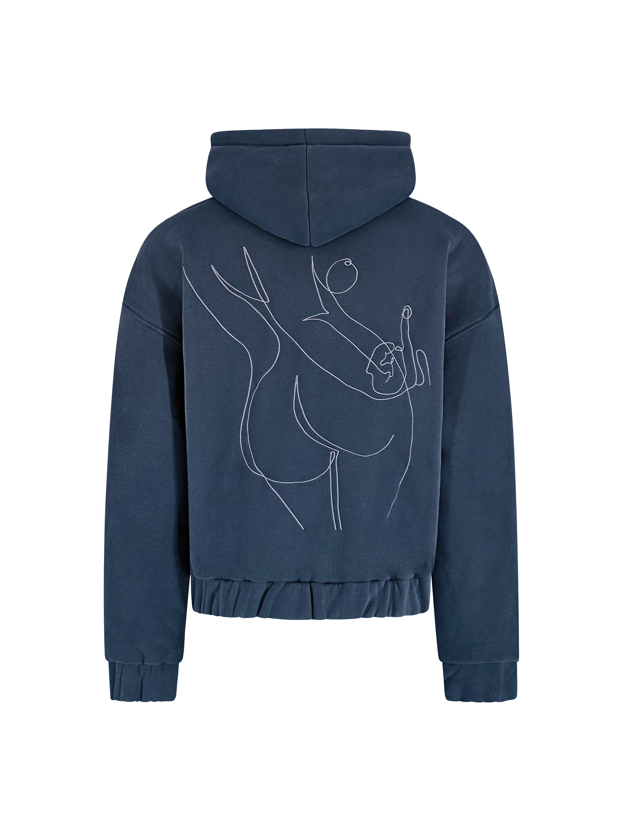 N**es Zip Hoodie Navy-Blue