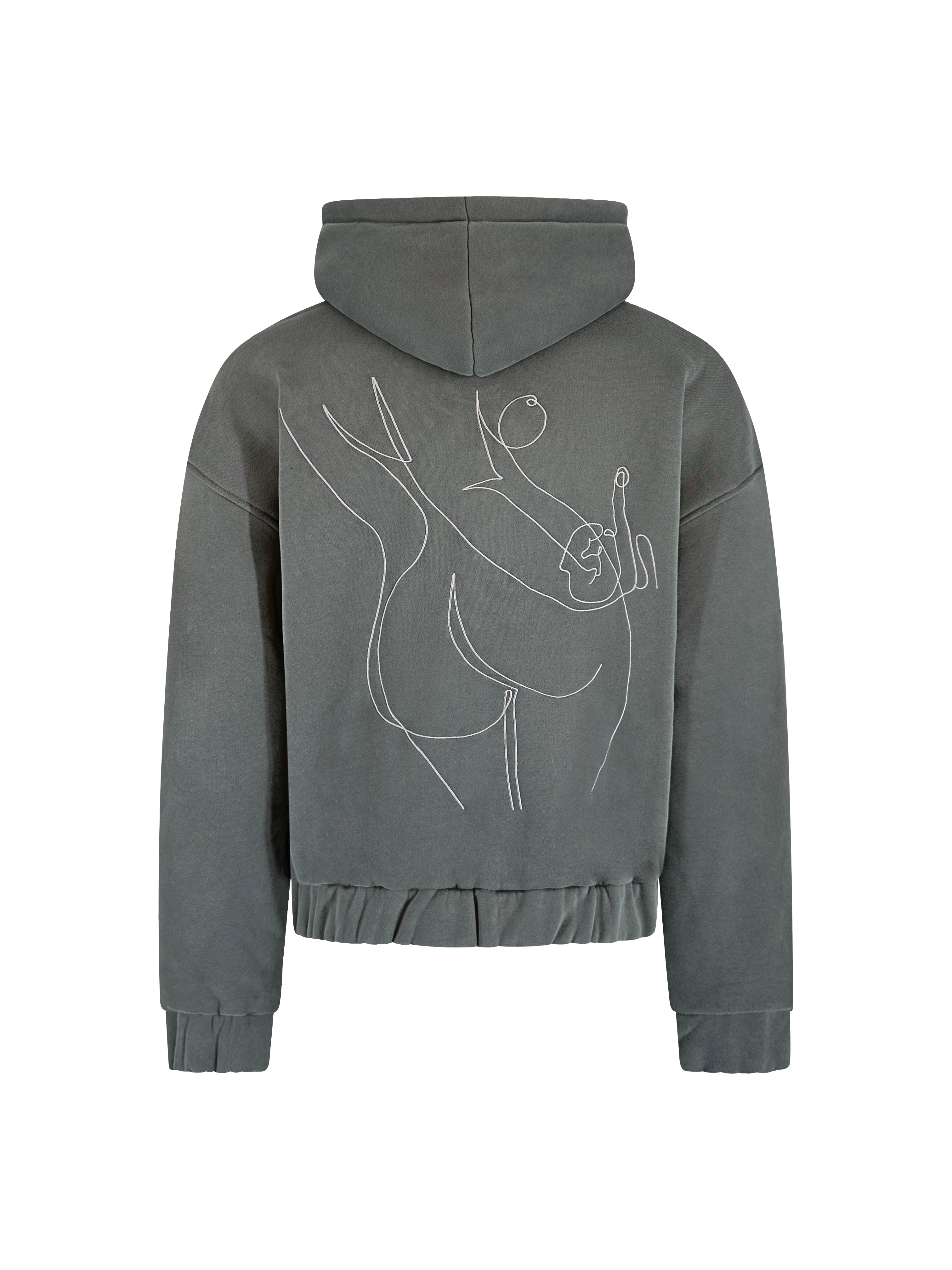N**es zip hoodie charcoal gray