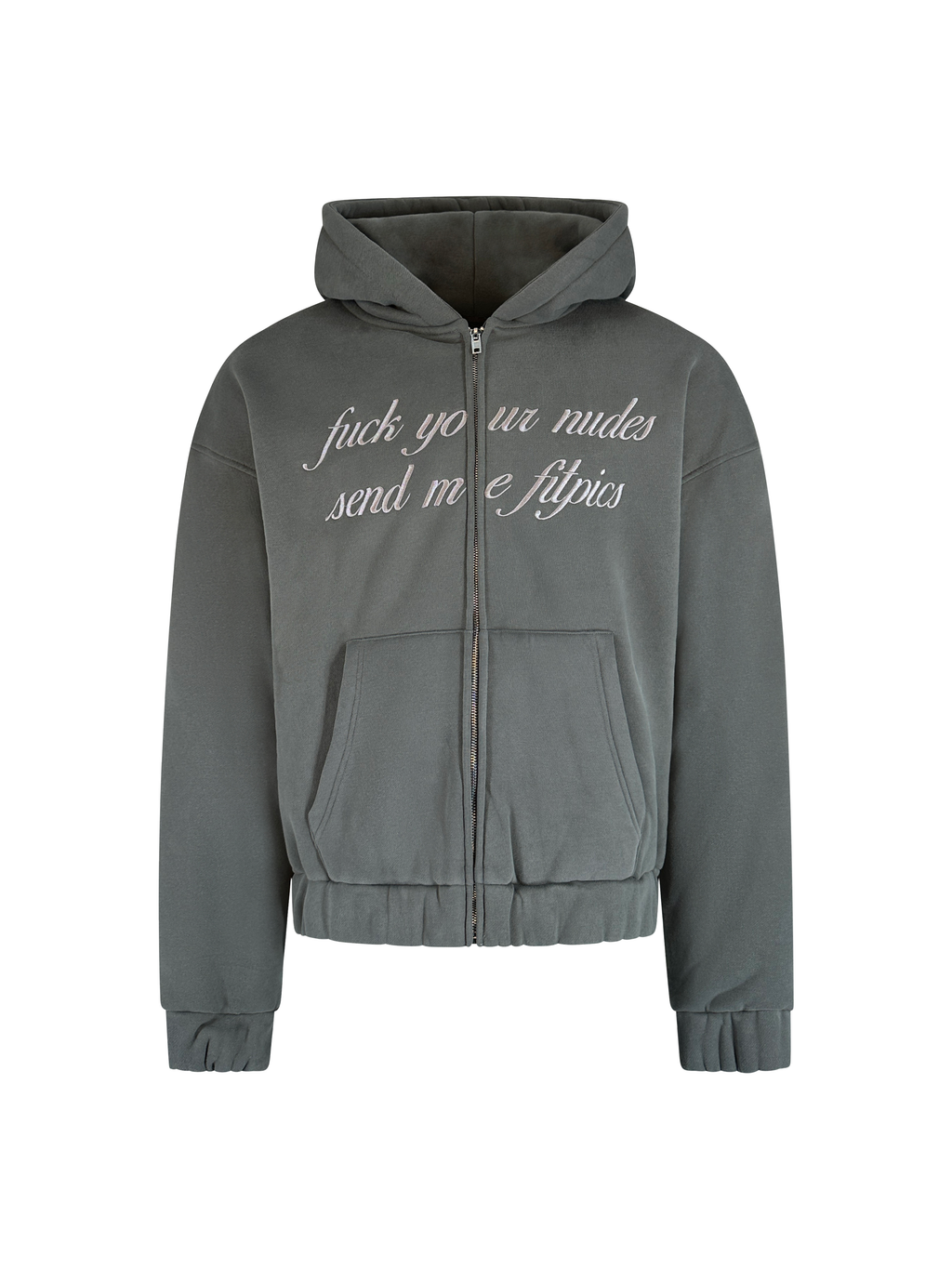N**es zip hoodie charcoal gray