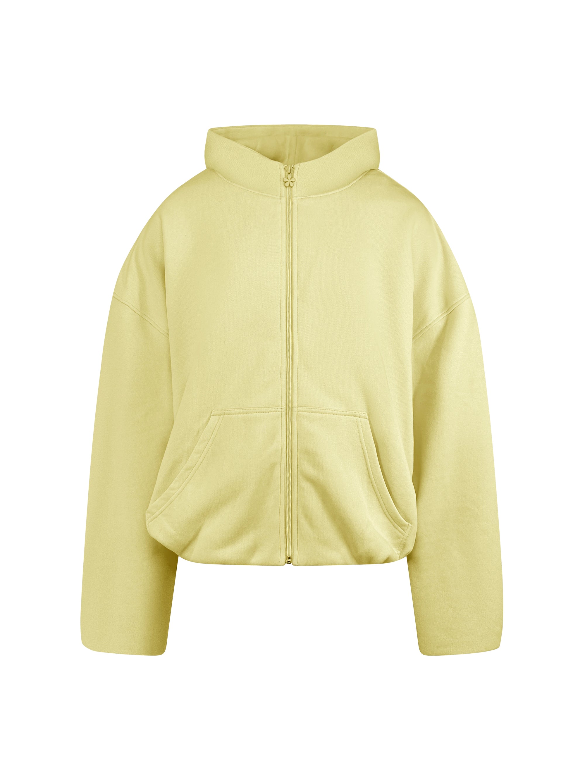 Flower Zip-Hoodie Yellow