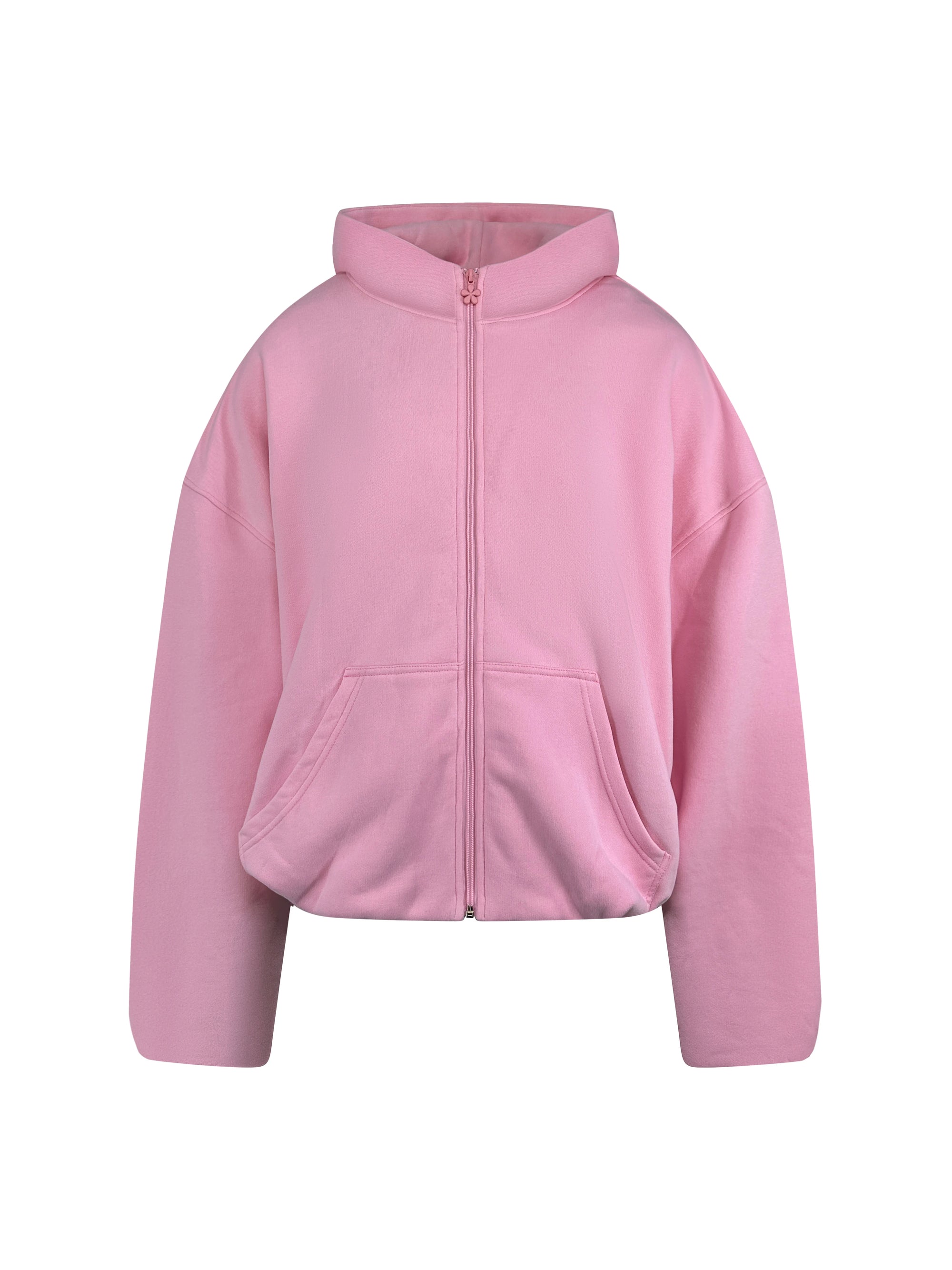 Flower Zip-Hoodie Pink