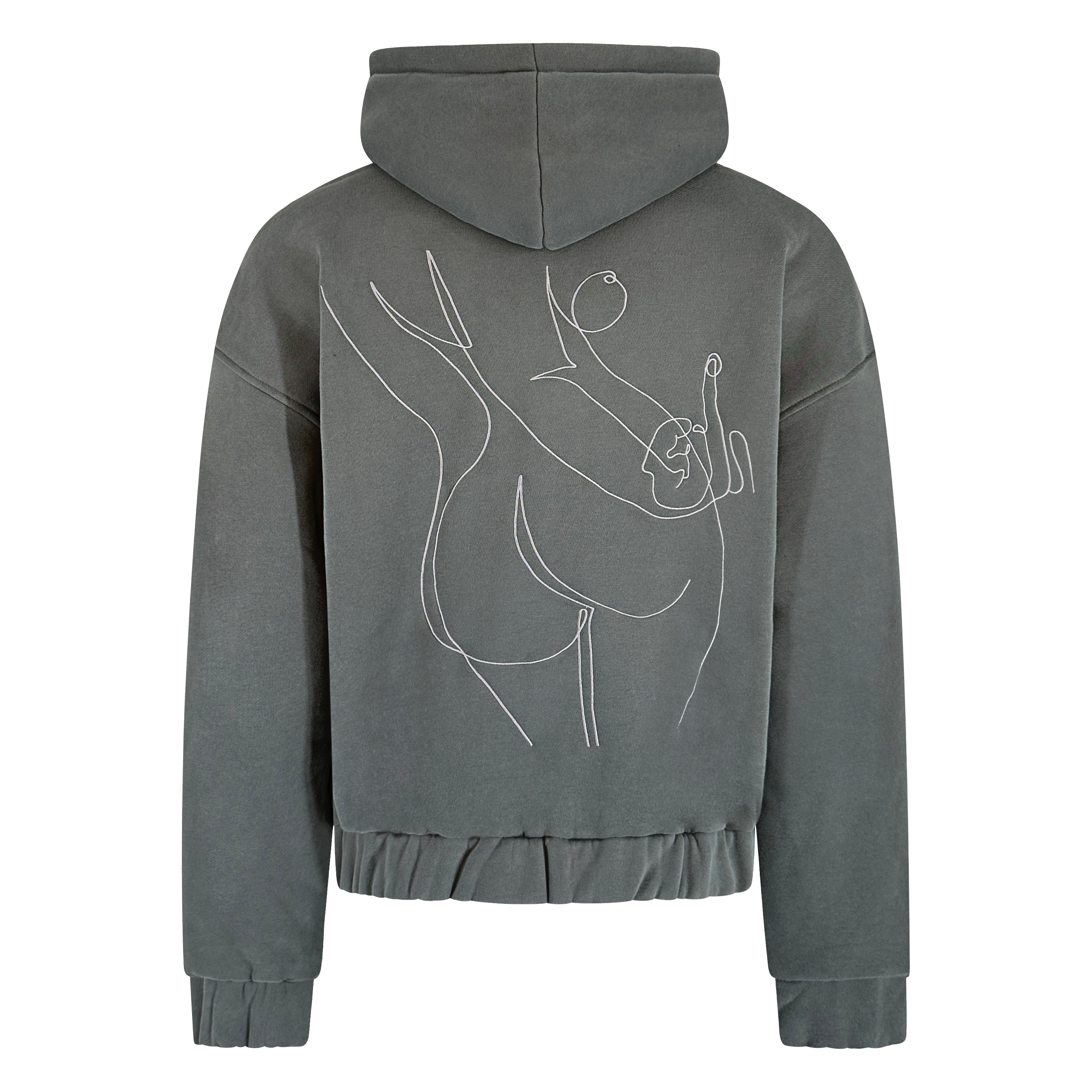 N**es zip hoodie charcoal gray