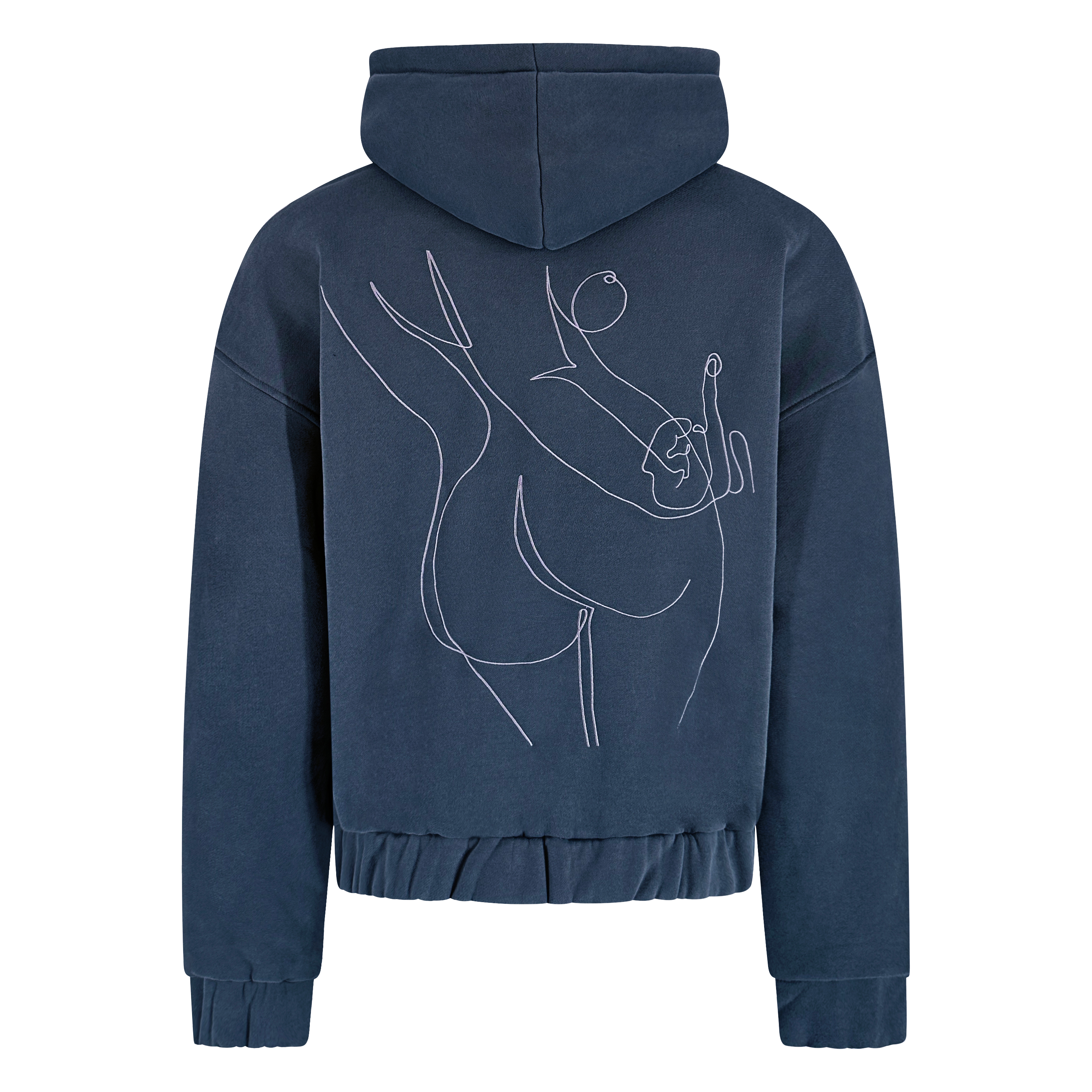 N**es Zip-Hoodie Navy-Blue